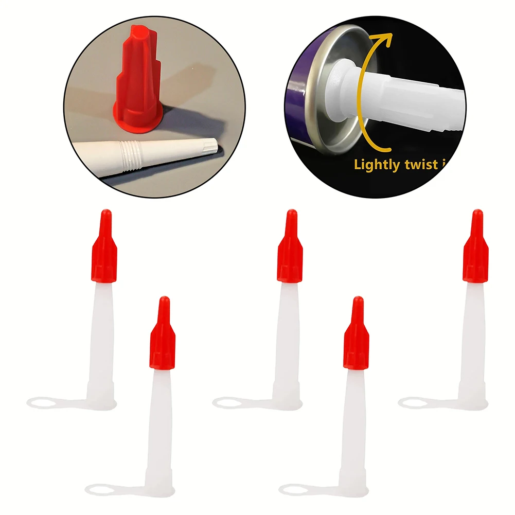 15 Set Silicone Tube Nozzle Cap Replacement Tips Caulk 4.13in Plastic  With Red Nozzle Cartridge Spare Construction Tools