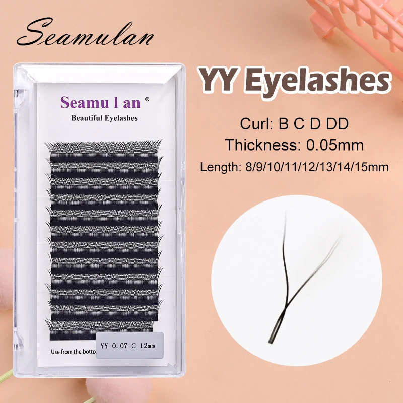 

Y-образные ресницы для наращивания, объемные ресницы, высококачественные искусственные норковые ресницы, макияж, двухсторонние ресницы, Y-образные ресницы