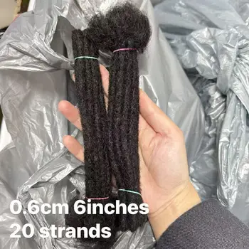 Nabi Original Dreadlocks Human Hair 6-20 inch 80 Strands Full-head Handmade Remy Human Hair Locs Extensions for Afro Men Women 1