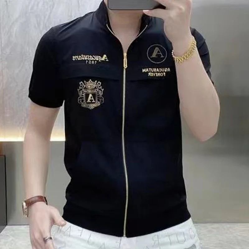 Men Casual Short Sleeved Shirt Spring Summer