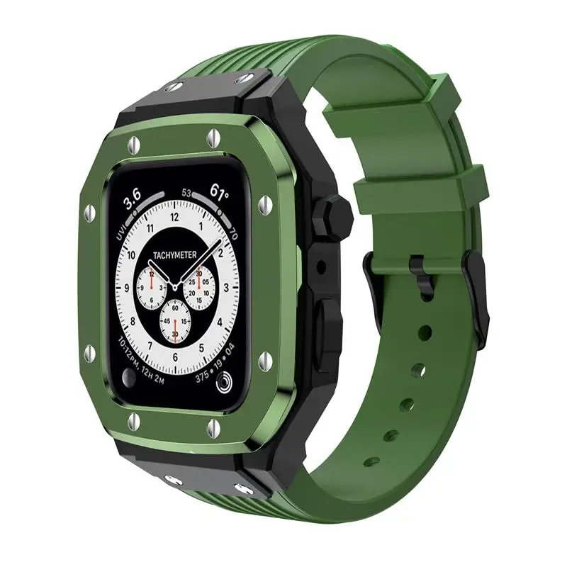 SCHIK For For Apple Watch Band Case 44mm 45mm 42mm Series 9 8 7 6 5 4 SE Upgrade Replace Strap Modification Kit Stainless Steel