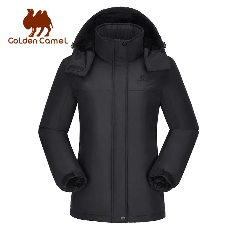 

Golden Camel Women Men Winter Casual Waterproof Warm Fleece Hat Parkas Jacket Coat Outwear Windproof Thick Parka Snow Raincoat