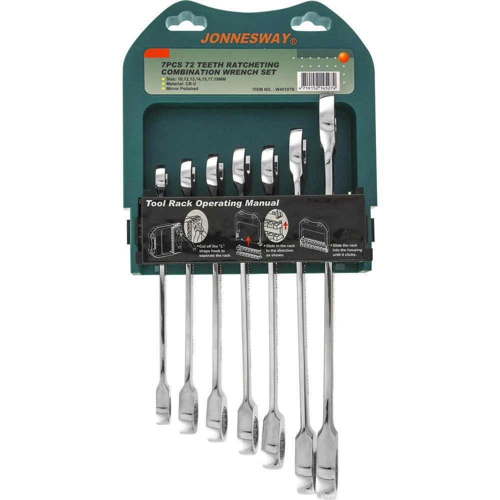 jonnesway w45107s Wrenches set Open Box End Combination Wrench Chrome