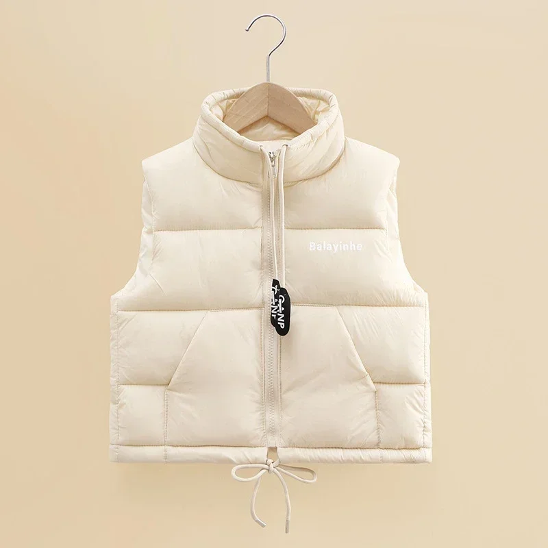 thumbnail image 1 of Chaleco para niños, chaqueta, abrigo con letras, cuerda con cremallera, sin mangas, cálido, ropa de abrigo para niño y niña, Otoño Invierno 2024, chaleco para niños y adolescentes, 1 of 5