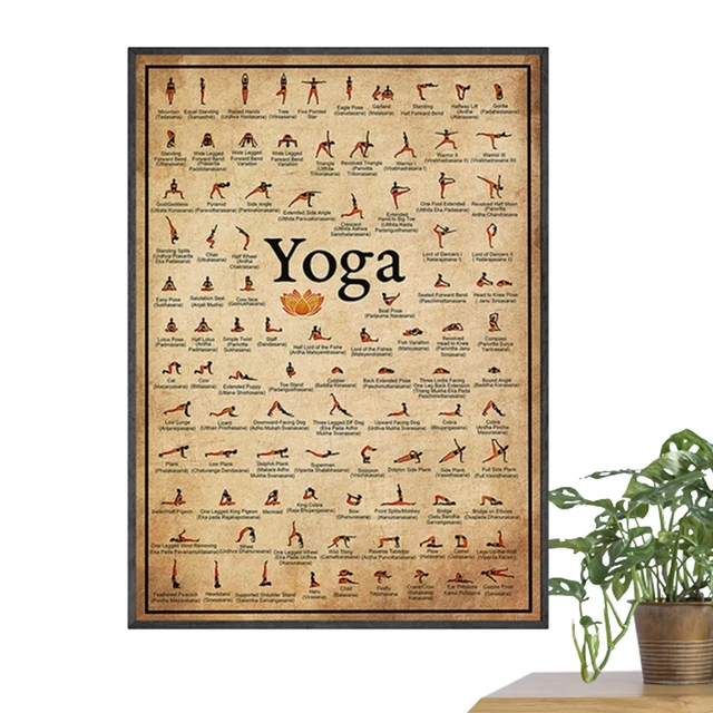 Amazon.com: Samadhaan Fitness Yoga Pose Exercise E Poster - 45 Yoga Poses :  Sports & Outdoors