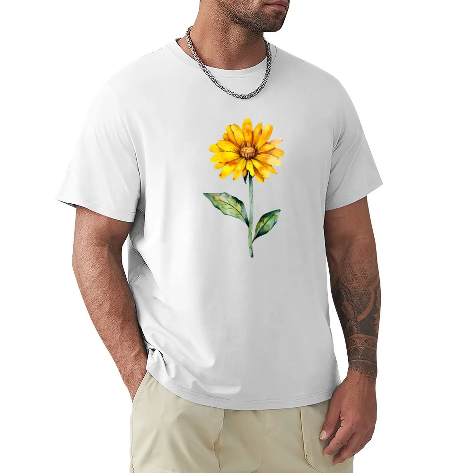 

yellow dandelion T-Shirt blanks aesthetic clothes summer tops mens t shirts