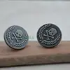 Free shipping 20pcs/lot Metal alloy button jeans button skull button ghost head I-buckle round gray metal 20mm 1