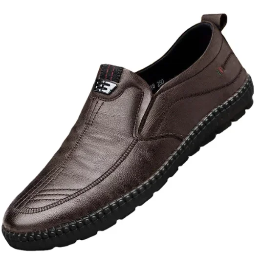 الرجال أحذية من الجلد تنفس الأعمال الصيف الانزلاق...