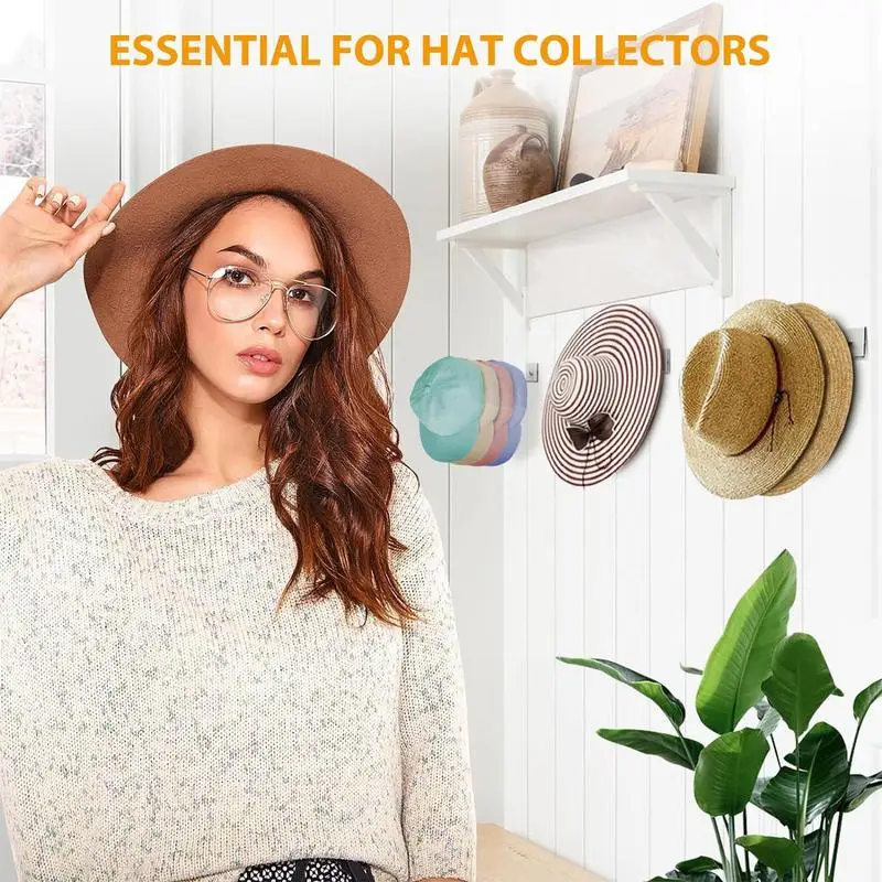 

Acrylic Hat Wall Organizer New Wall Mounted Baseball Caps Organizer Adhesive Hat Hook Household Caps Storage Hook Home storage