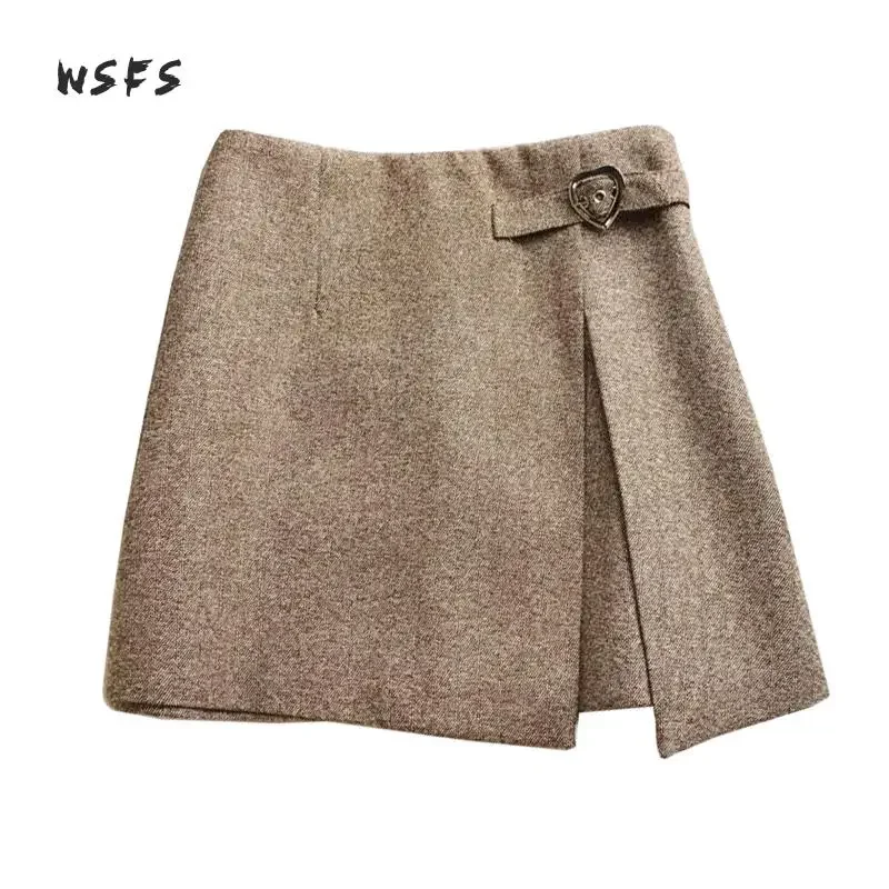

Wsfs Winter Black Khaki Skirt 2018 Women Elegant Aline Skirts Sexy Party Club Bandage Mini Asymmetrical Skirts Lady Four Season