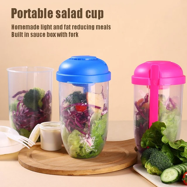 1pc Green Ins Style Salad Shaker Bottle, Breakfast Bento Box With