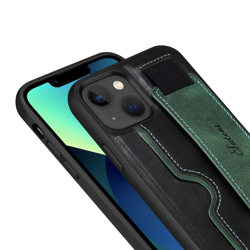 Wallet Simplicity Pu Leather Case For Iphone 15 14 13 12 11 Pro Max Plus Card Slot Holder Hand Wrist Strap Kickstand Back Cover