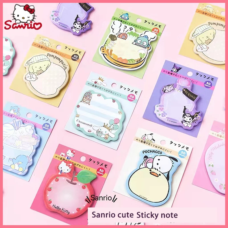 

Sanrio Hellokitty Kuromi Cute Fun Creative Sticky Note Portable Notepad Message Pocket Diy Materials Student Stationery Gifts