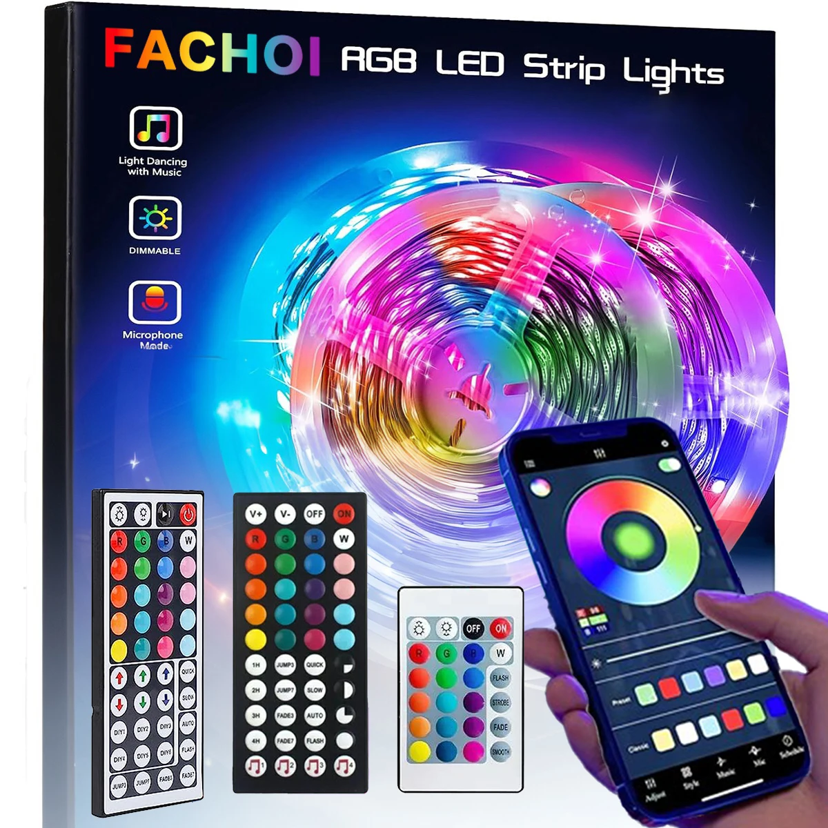 

RGB 5050 DC5V Usb Led Light 100FT For Room Infrared Remote Control Led Strip 30 Meter Music Sync Strip Light For Gamers Decorate