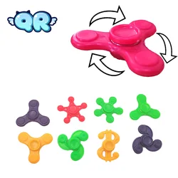 Mini Spinner antiestrés para adultos y niños, giroscopio de dedo, Juguetes Divertidos de hoja, regalo, 5 piezas