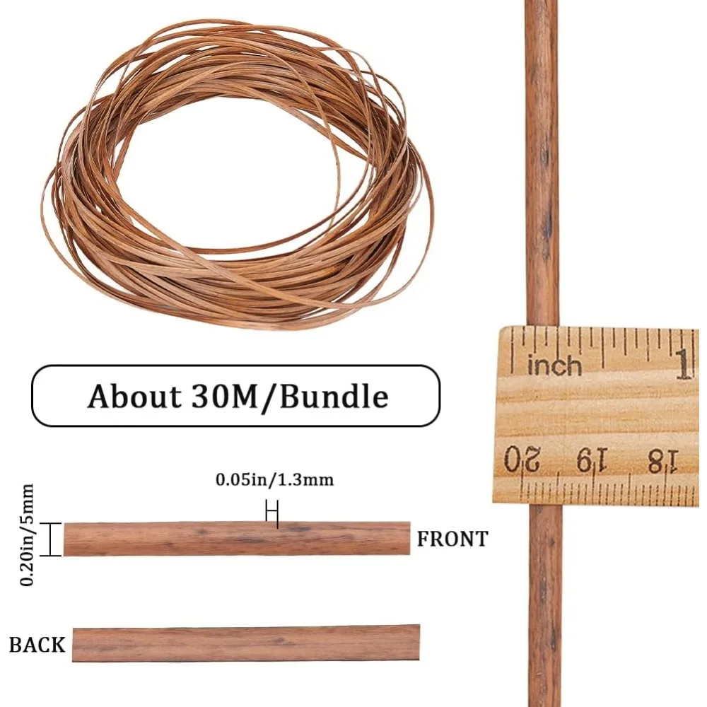 Kit Riparazione Vimini In Rattan Sintetico – Rotolo Piatto 5mm X 10m, Per Mobili Da Giardino, Sedie E Cesti (colore Cachi)