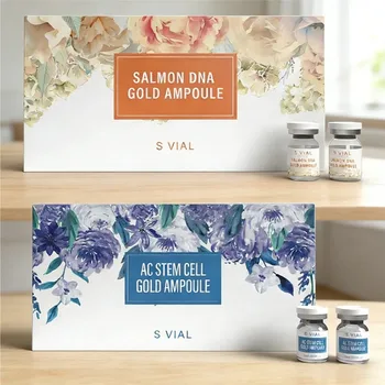 Salmon DNA Gold Peptide Ampoule Serum Kit - 10 Vials x 5ml - Brightening Whitening Moisturizing Face Skin Care Booster