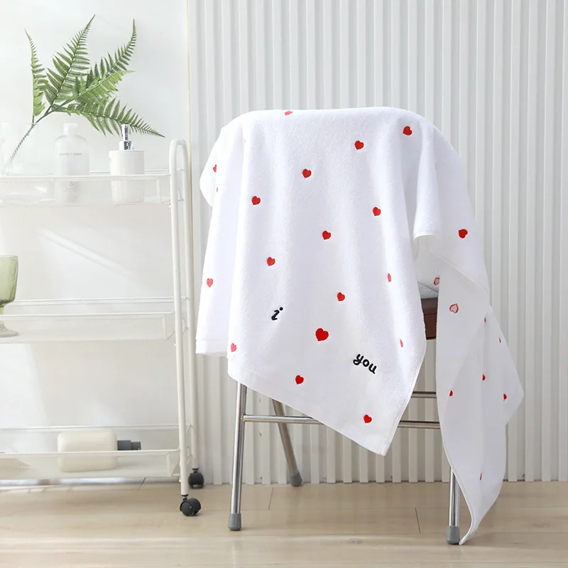 Love Embroidery Bathrooms Accessories For Home Garden Large Shower Bath Towels Beach Large and Thick Bath Towel Gym Spa Hotel 3
