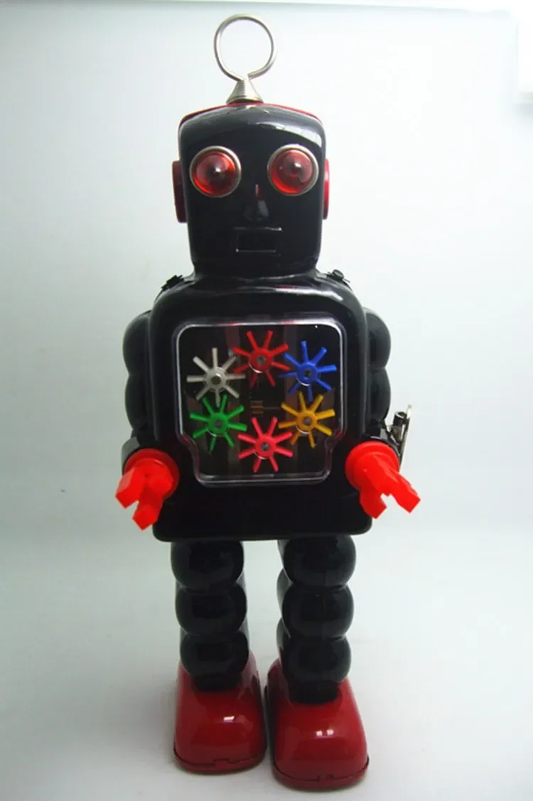 brinquedo-robo-classico-de-metal-infantil-colecao-classica-retro-mecanico-corda-estanho-ambulante-engrenagem-roda-alta-mecanico-presente-de-natal