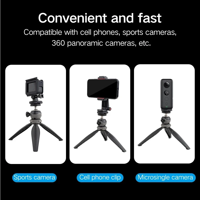 XILETU Quick Release Base Multifunctional Conversion Sports Camera Insta360  Universal Head Cell Phone Tripod Accessories - AliExpress