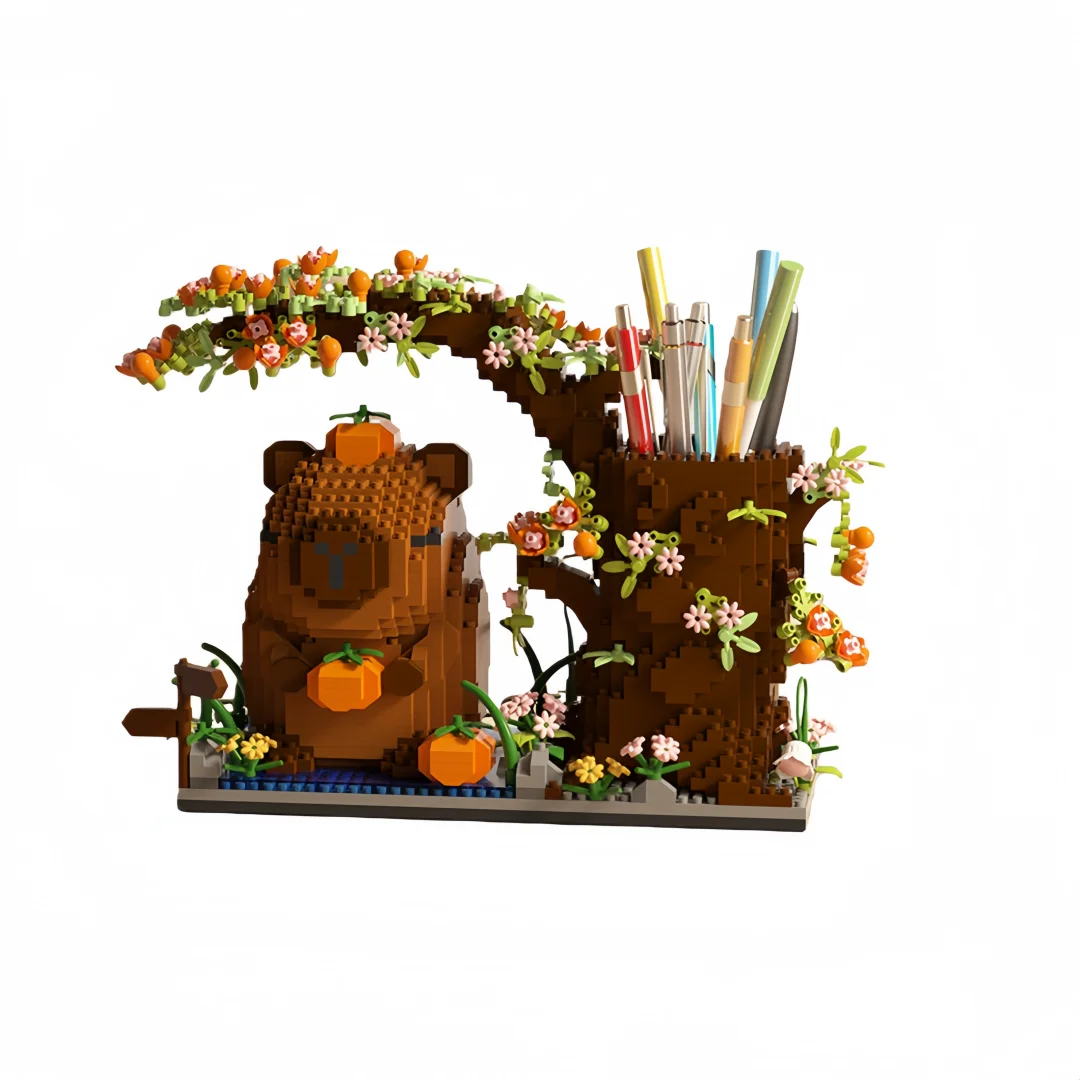 YANGUN Capybara Dierenblokken Micro Building Speelgoed, Particle Bouwstenenset, Capybara Bouwpakket, Klassieke Cartoon Mini Bouwstenen, voor Kinderen en Volwassenen, 1606 stuks