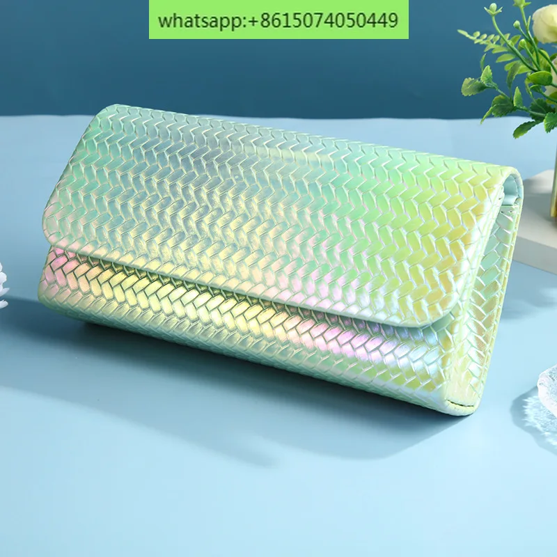 

Crocodile clutch bag Europe and online celebrity fashion party laser dinner bag