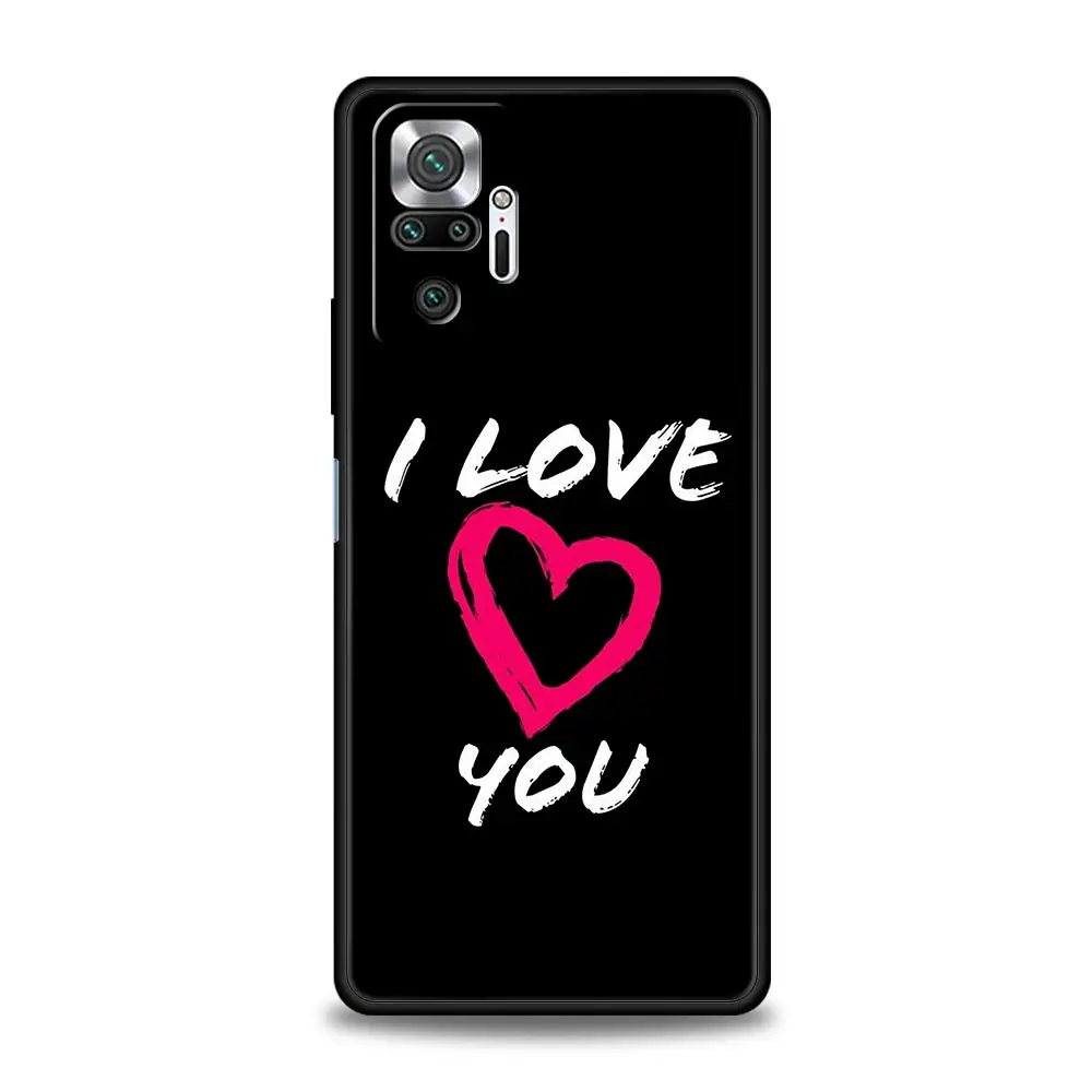I Love You Pink Heart Silicone Phone Case