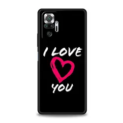 I Love You Pink Heart Silicone Phone Case for Redmi 9T (A1)