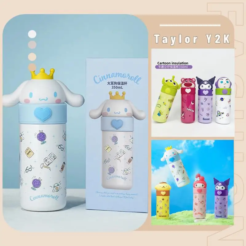 

350ML Sanrio Hello Kitty Insulation Cup Anime Kuromi My Melody 316 Stainless Steel Water Glass Fashion High Beauty Student Cup