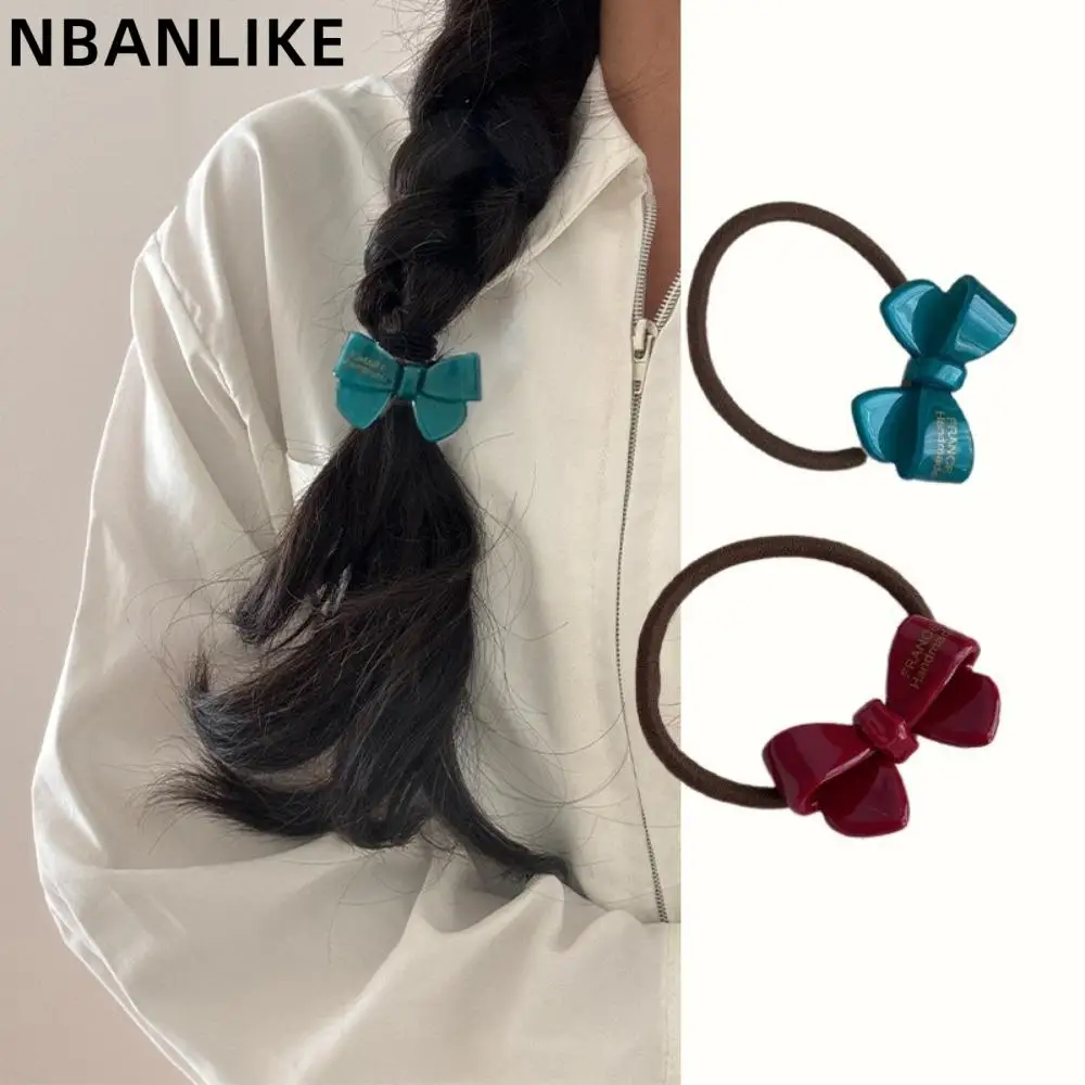 

Korean Acetic Acid Bow Hair Rope Simple Exquisite Hair Rubber Bands Hair Accessories
