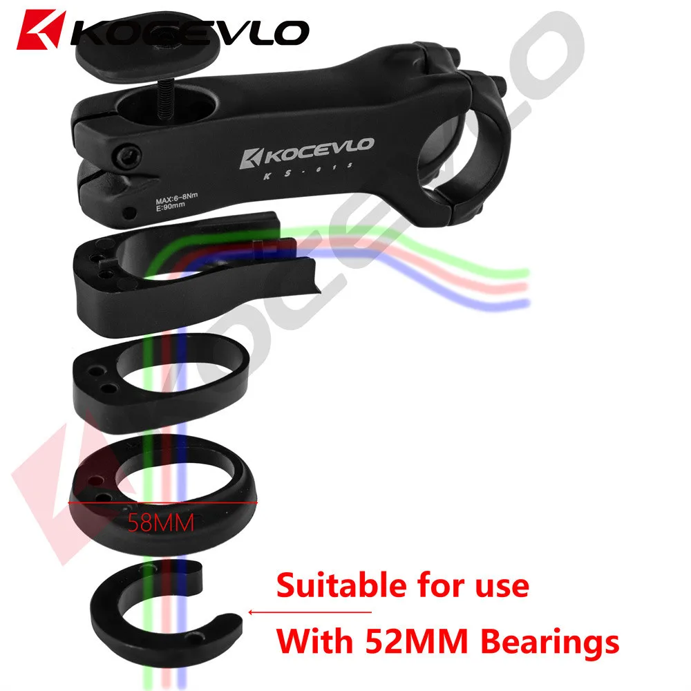 KOCEVLO Aluminum Bicycle Stem 31.8 28.6mm Road MTB Bike Handlebar Stem, top cap included - Image 6