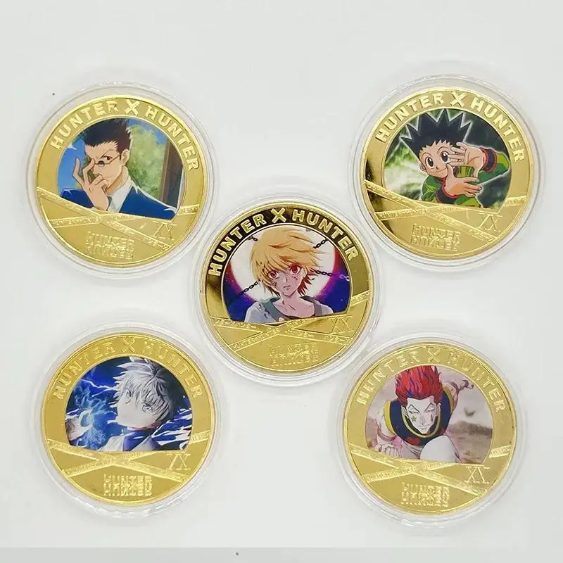 

Anime Hunter Hunter GON FREECSS Leorio PaladiKnight Hisoka collection coins Two-dimensional peripheral Christmas birthday gift