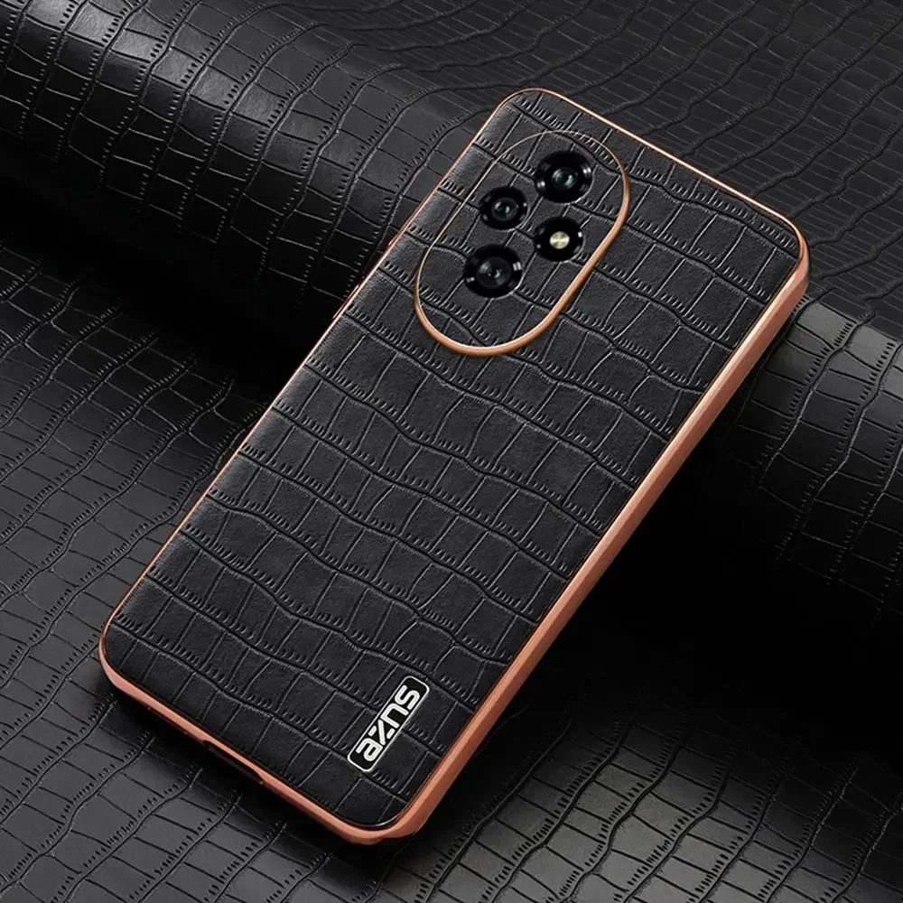 Leather Shockproof Plating Bumper Phone Case