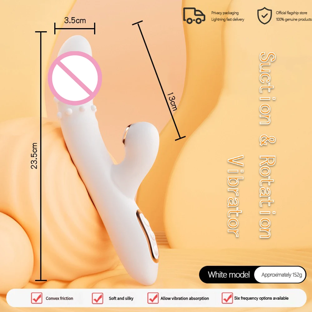 G-Spot Stimulator,Rechargeable Thrusting Vibrator for Women with Rotating & Clit Sucking, Waterproof & USB Charging Sex Toy