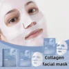 Jaysuing Collagen hydrating facial mask brightens skin tone and tightens skin with hyaluronic acid moisturizing facial mask 1
