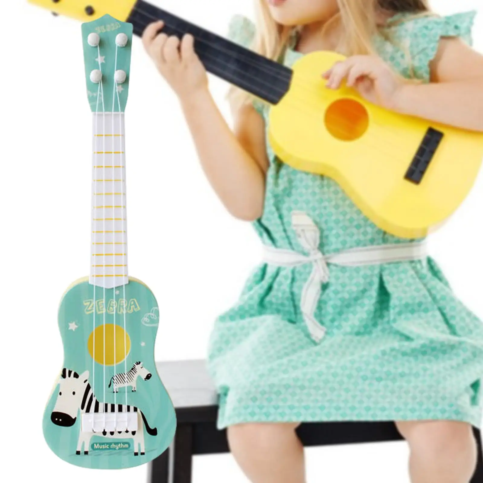 

Kids Toy Ukulele Guitar Toy with 4 Strings Portable Mini Guitar Educational Toys for Boys Girls Birthday Gifts Preschool