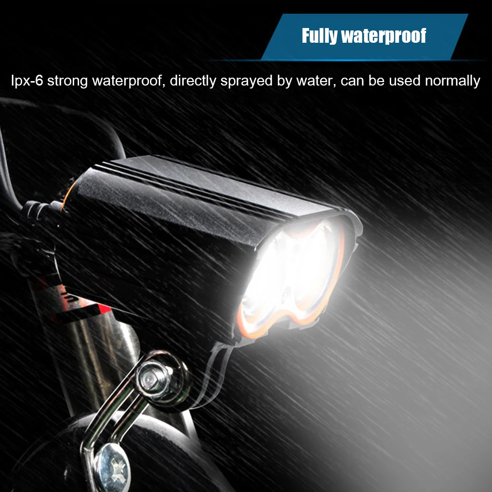 2T6 LED 자전거 라이트 MTB 자전거 전조등 방수 알루미늄 합금 800LM 산악 자전거 전방 경고등