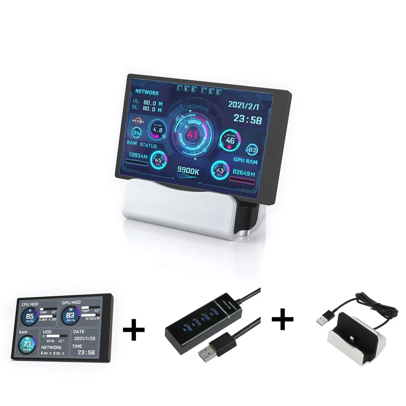 3.5 ġ IPS c  ũ ǻ , ̴ ITX ̽ 3.5 ġ, USB  LCD  AIDA64  