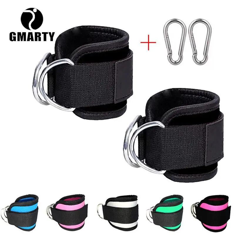 

Fitness Adjustable D-Ring Ankle Cuffs Sport Ankle Straps For Cable Machines Gym Leg Pulley with Buckle Sport Feet Guard Workout