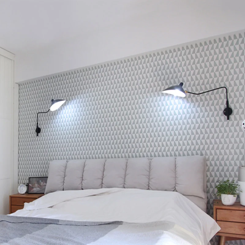 Modern LED Wall Lamps Retro Loft Industrial Vintage French Designer Rotating Sconce Wall Lights Home Decoration