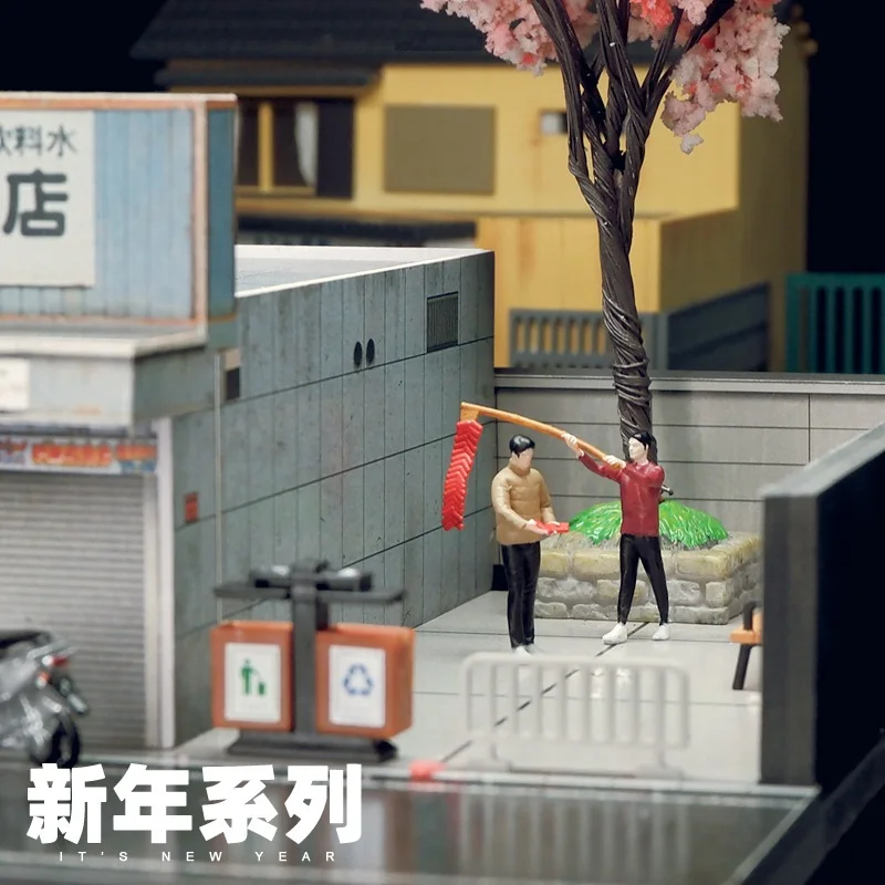 

1: 64 Doll Handmade Chinese New Year Series Colored Figure for Diorama