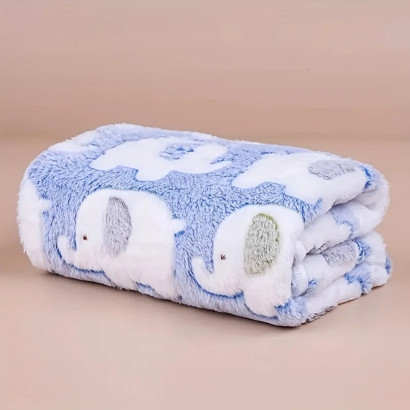 Soft and Cozy Cartoon Elephant Blanket 1