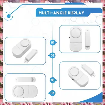 2025 6Sets/Pack Door Window Alarm Wireless Security Alarm Window For Home Security DIY Magnetic Sensor,6Sets/Pack Door Window Al 1