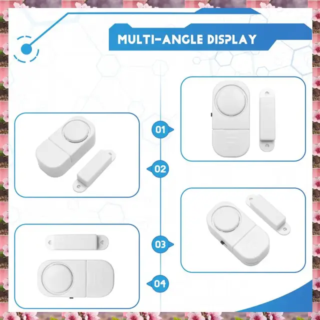 2025 6Sets/Pack Door Window Alarm Wireless Security Alarm Window For Home Security DIY Magnetic Sensor,6Sets/Pack Door Window Al 1
