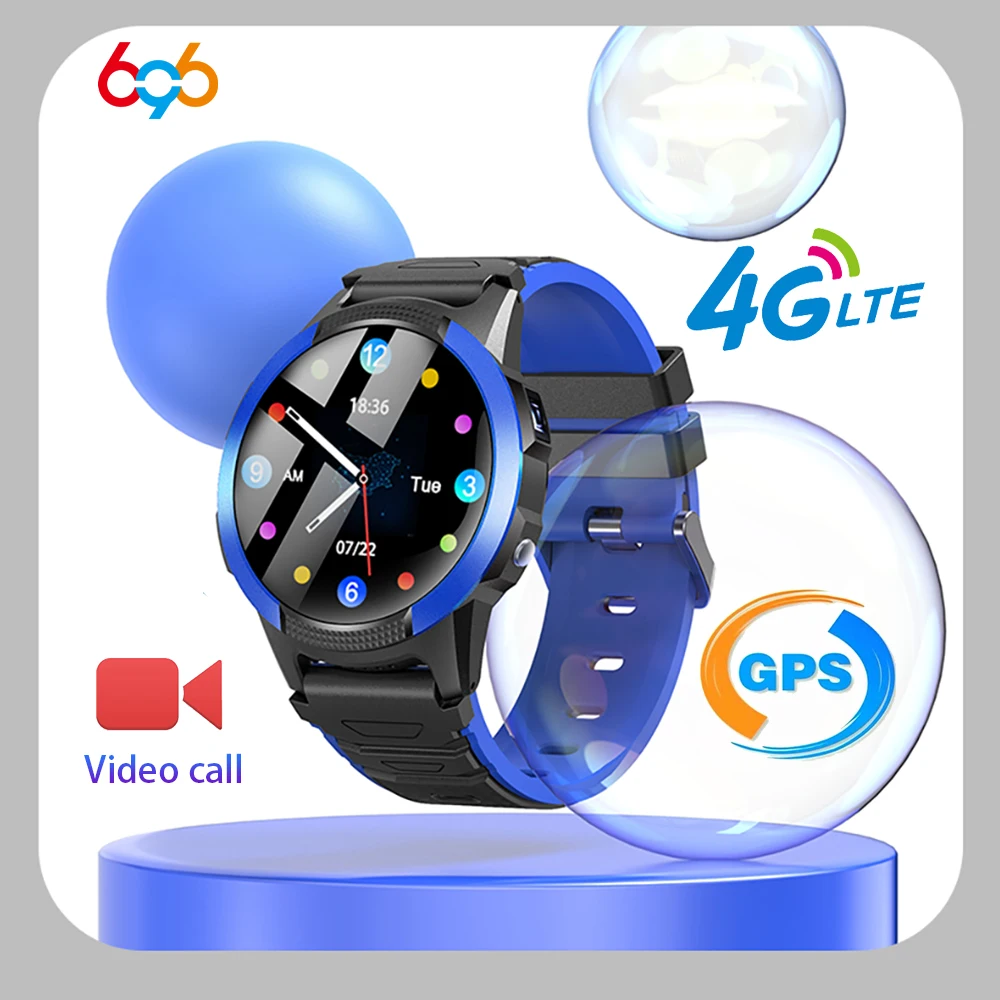 

Смарт-часы Детские Водонепроницаемые с GPS-трекером, 4G