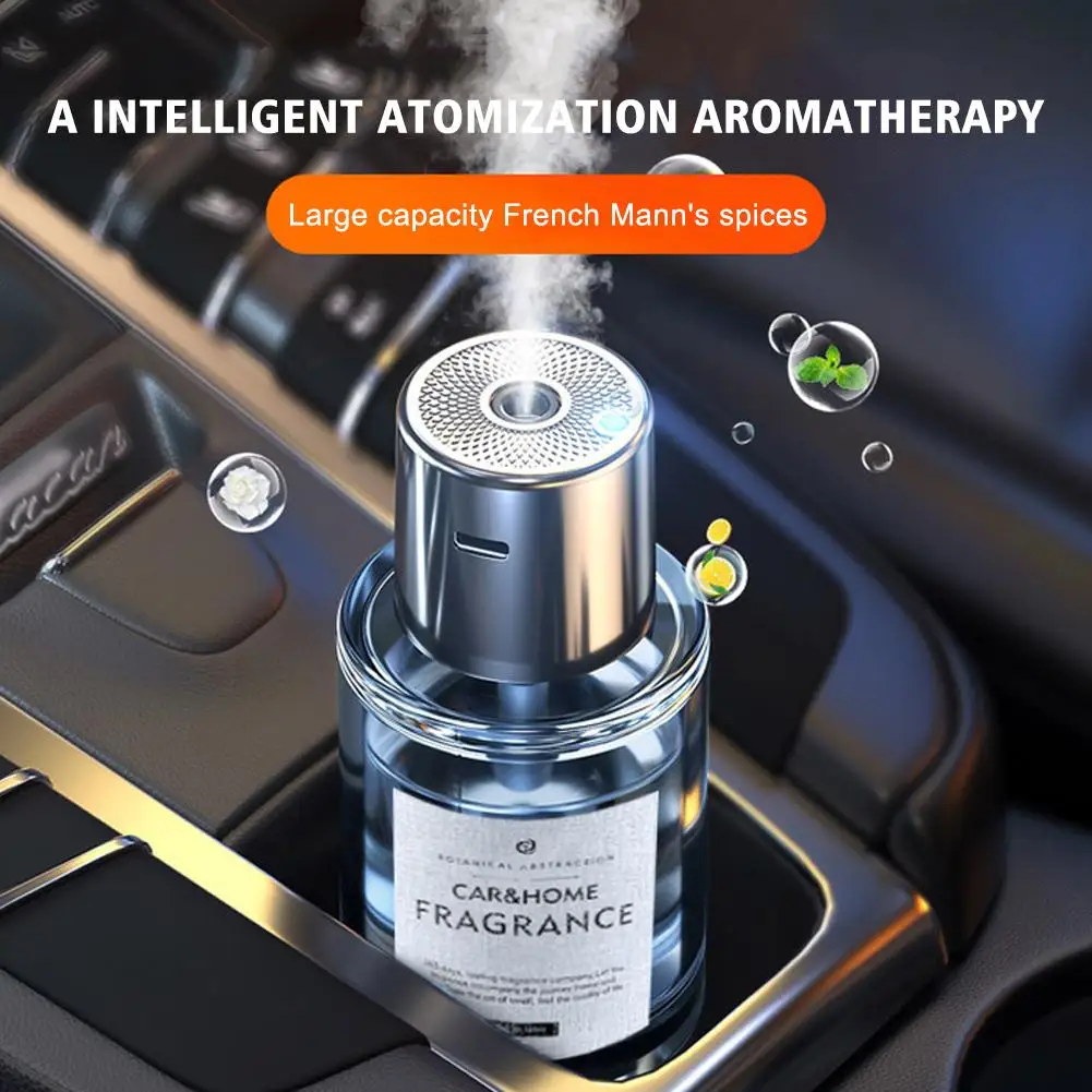 Car Air Freshener Electric Auto Air Diffuser Aroma Car Fragrance Mist Car Perfume Accessories Humidifier Air Aromatherapy V E0W2