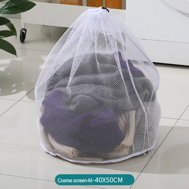 Mosózsák Mosoda Táska Kiváló Minőségű Nagy Gépes Mosókáska Mosógép Nettó Húzózsinó Mosó Fehérneműhöz - Image 2