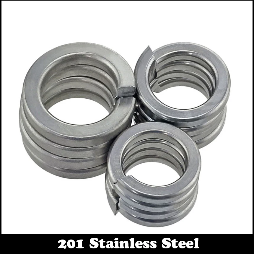 

M10 M12 M14 M16 201 Stainless Steel 201SS DIN127 GB93 Square End Gasket Ring Cushion Split Lock Spring Washer