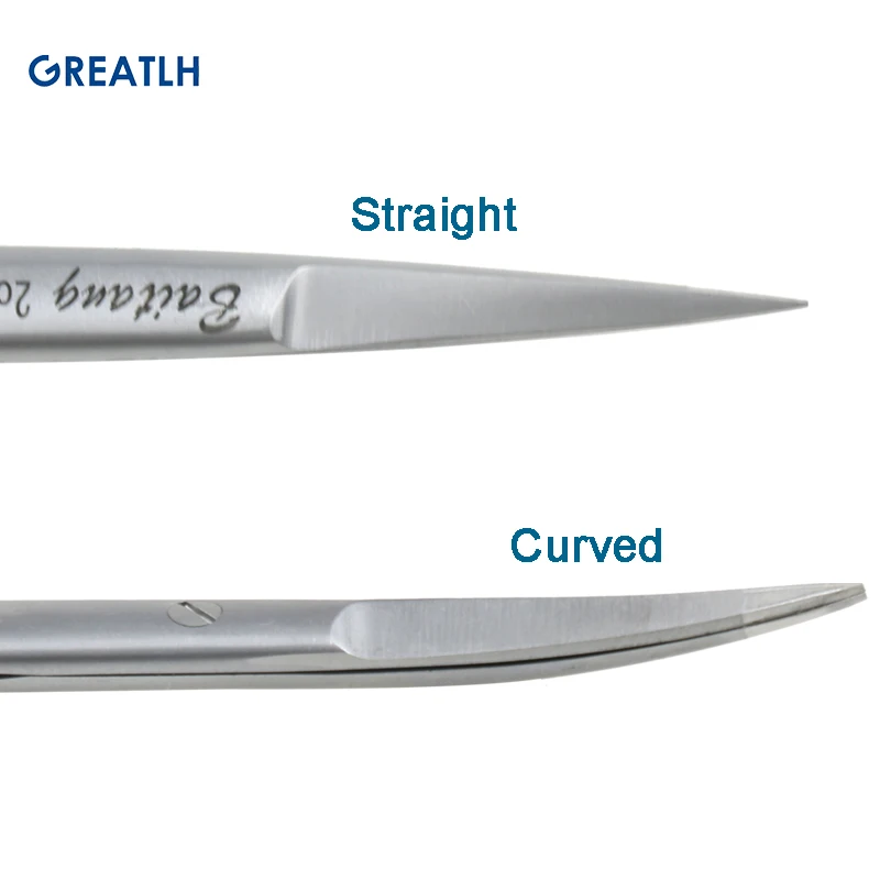 Stainless Steel Autoclavable Tissue Scissors Straight Curved Pointed Scissors 10cm/11cm/12.5cm/14cm ophthalmic microsurgical scissors