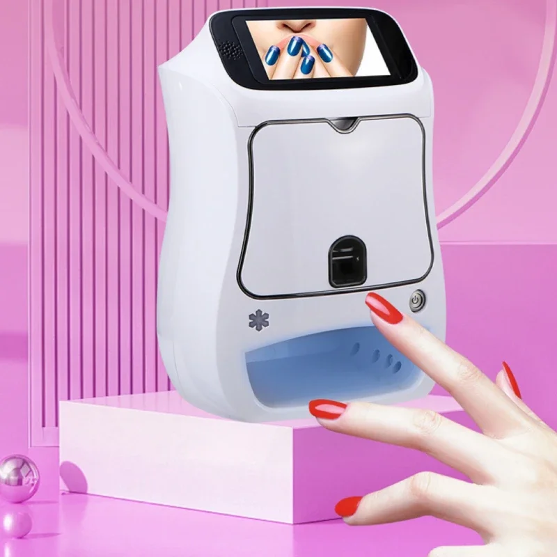 잉허 네일 아트 프린터 가정용 DIY 3D 10초 빠른 디지털 프린팅, 창의적인 건조기 포함, 살롱에 적합